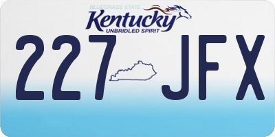 KY license plate 227JFX