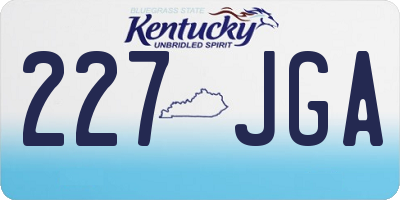 KY license plate 227JGA