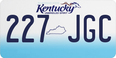 KY license plate 227JGC