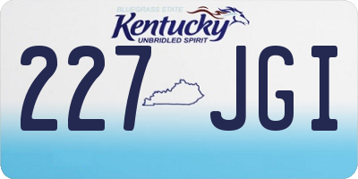 KY license plate 227JGI