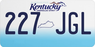 KY license plate 227JGL