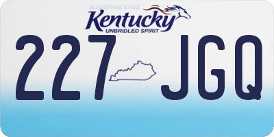 KY license plate 227JGQ