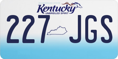 KY license plate 227JGS