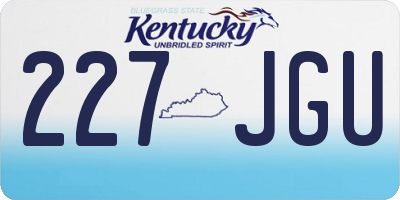KY license plate 227JGU
