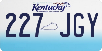 KY license plate 227JGY