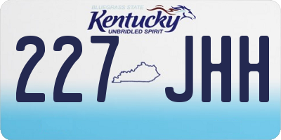 KY license plate 227JHH