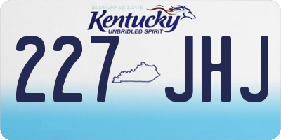KY license plate 227JHJ