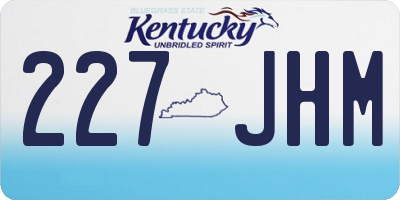 KY license plate 227JHM