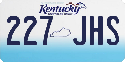 KY license plate 227JHS