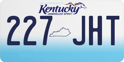 KY license plate 227JHT