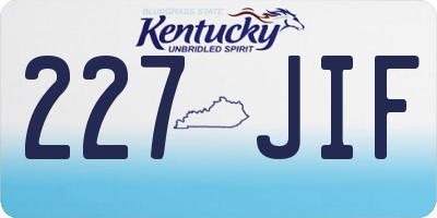KY license plate 227JIF