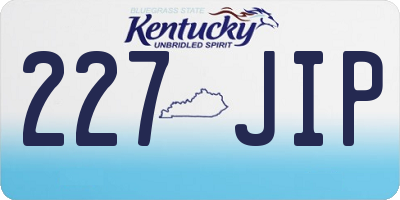 KY license plate 227JIP