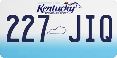 KY license plate 227JIQ