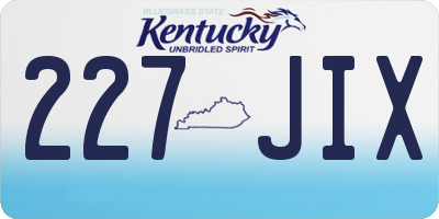 KY license plate 227JIX