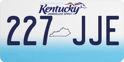 KY license plate 227JJE