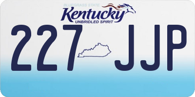 KY license plate 227JJP