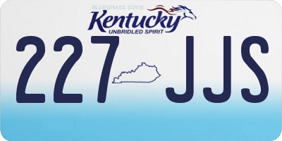 KY license plate 227JJS