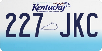 KY license plate 227JKC