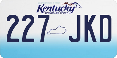 KY license plate 227JKD