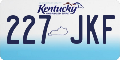 KY license plate 227JKF