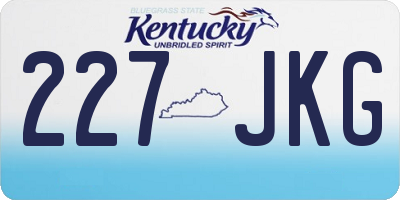 KY license plate 227JKG