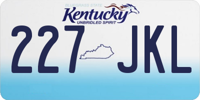 KY license plate 227JKL