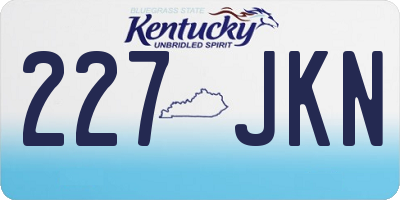 KY license plate 227JKN