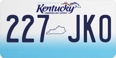 KY license plate 227JKO