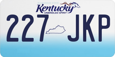 KY license plate 227JKP