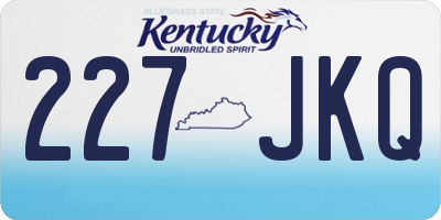 KY license plate 227JKQ