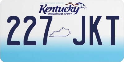 KY license plate 227JKT