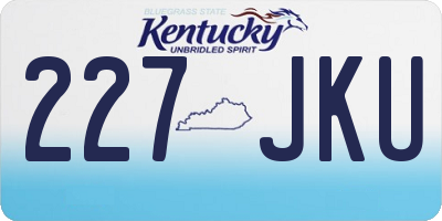 KY license plate 227JKU