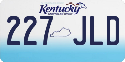KY license plate 227JLD