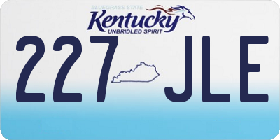 KY license plate 227JLE