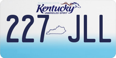 KY license plate 227JLL