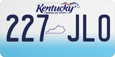 KY license plate 227JLO