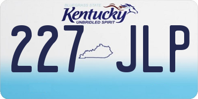 KY license plate 227JLP