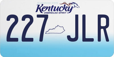 KY license plate 227JLR