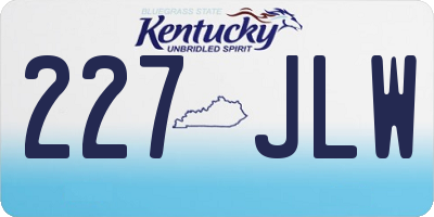 KY license plate 227JLW