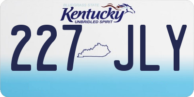 KY license plate 227JLY