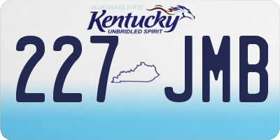 KY license plate 227JMB