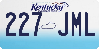 KY license plate 227JML