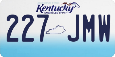 KY license plate 227JMW