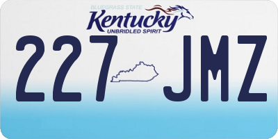 KY license plate 227JMZ