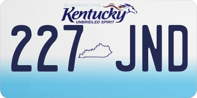 KY license plate 227JND
