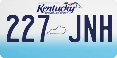 KY license plate 227JNH