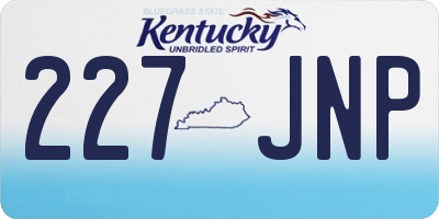 KY license plate 227JNP