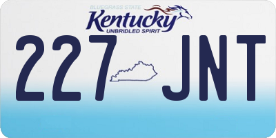 KY license plate 227JNT