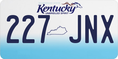 KY license plate 227JNX