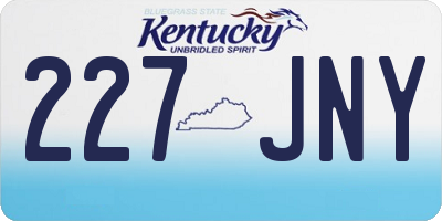 KY license plate 227JNY